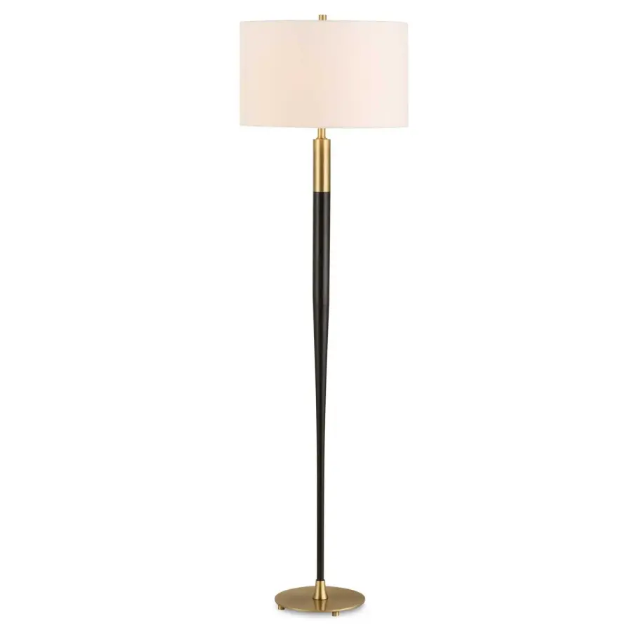 Stowe One-Light Floor Lamp in Brass Plated