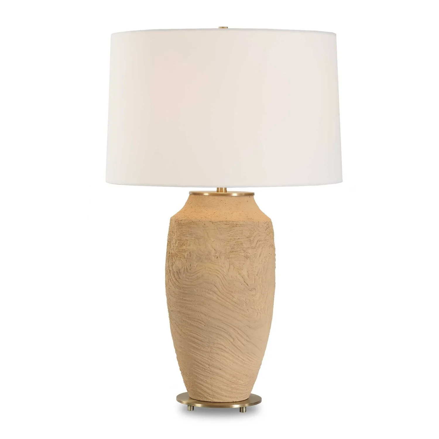 Sandstone Flow One-Light Table Lamp in Brass Plated
