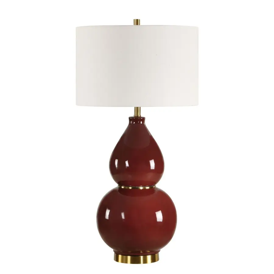 Gourd One Light Table Lamp in Antique Brass