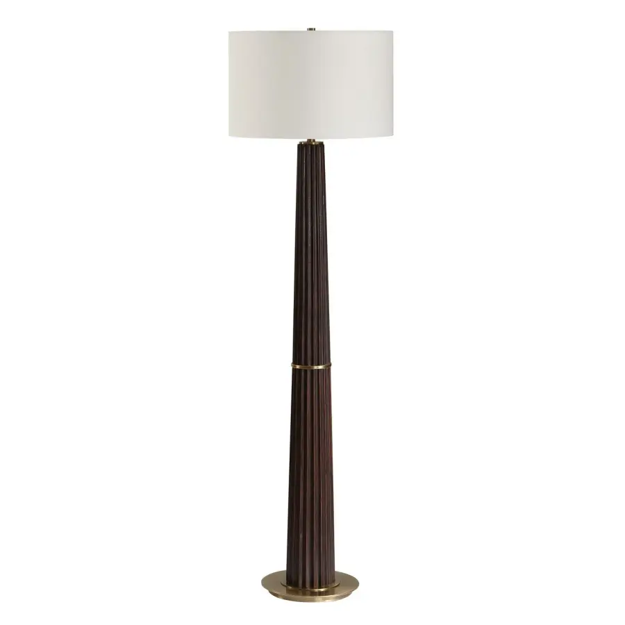 Forage One Light Floor Lamp in Antique Brass