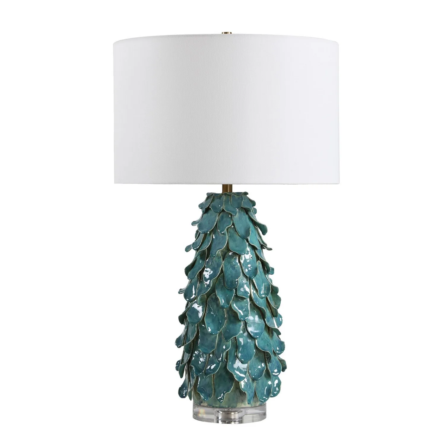 Mina One Light Table Lamp in Antique Brass