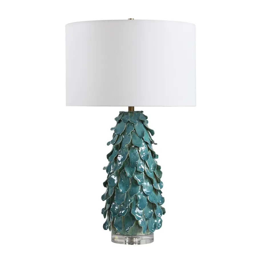 Mina One Light Table Lamp in Antique Brass