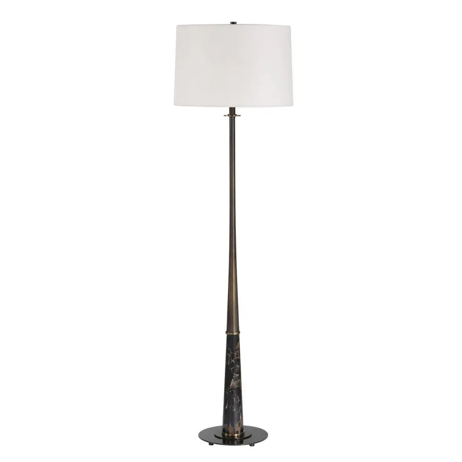 Tallarico One Light Floor Lamp in Antique Brass
