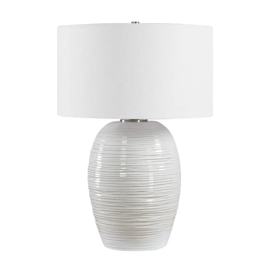 Alkman One Light Table Lamp in Brushed Nickel