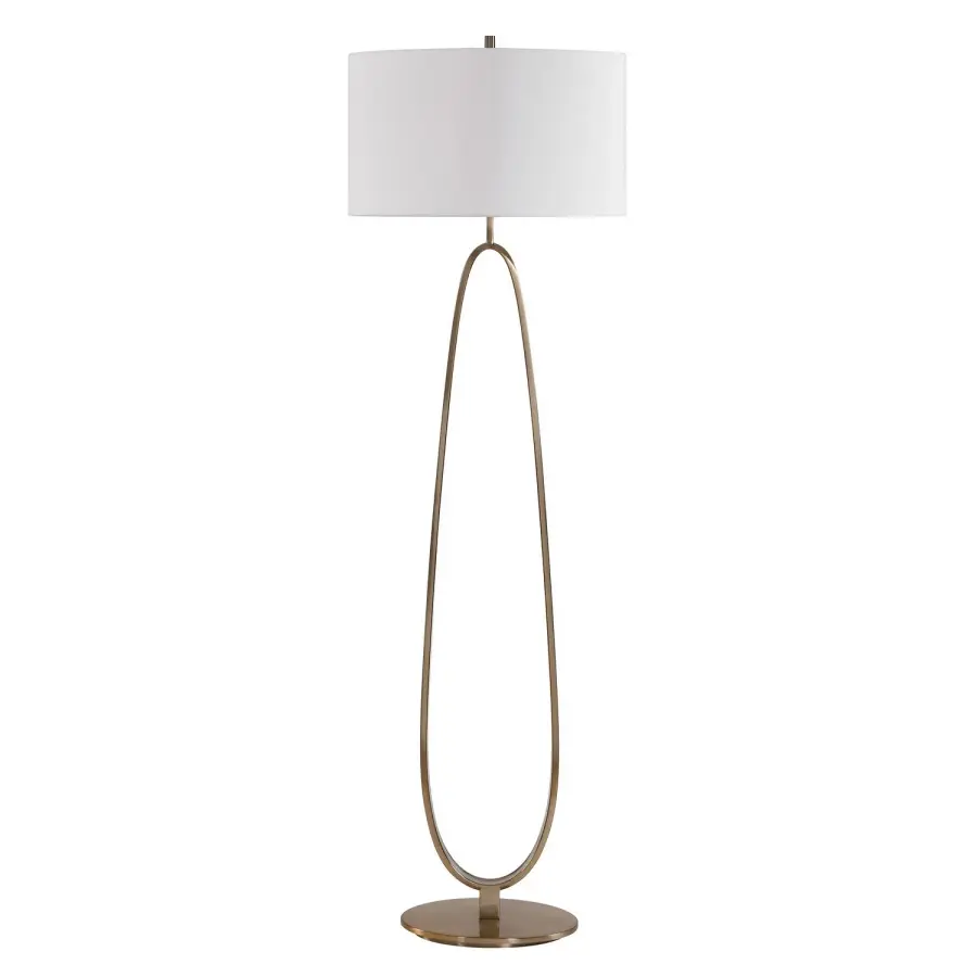Tordin One Light Floor Lamp in Antique Brass