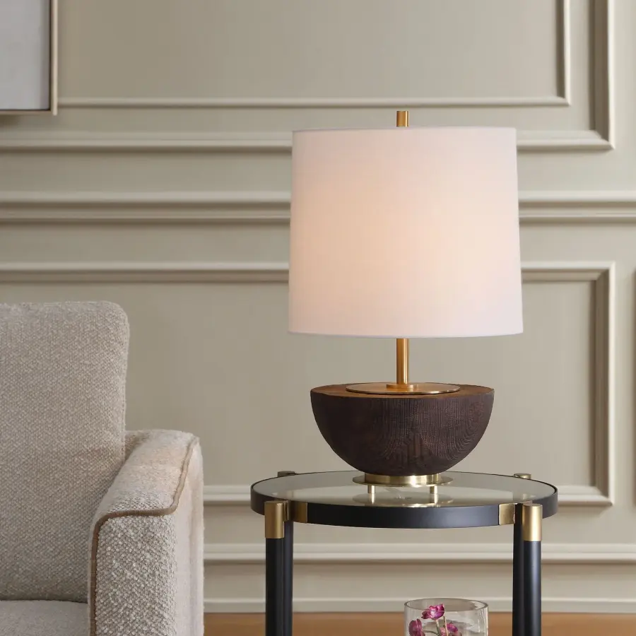 Kalo One Light Table Lamp in Antique Brass