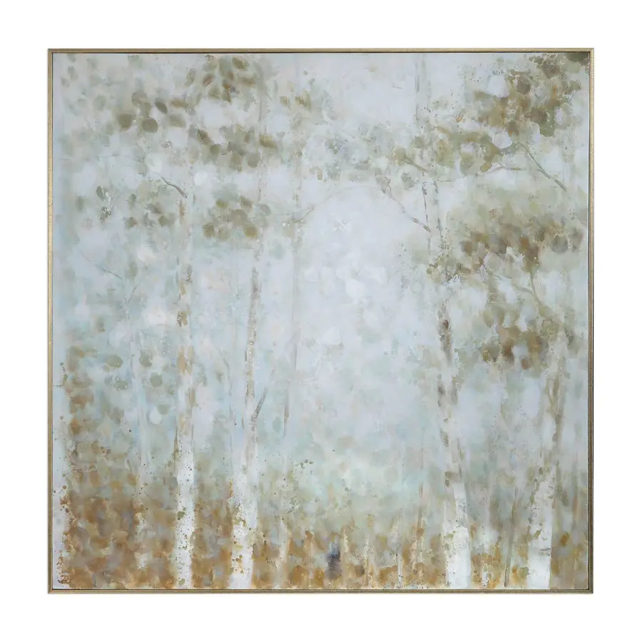 Cotton Woods Wall Art in Antique Silver
