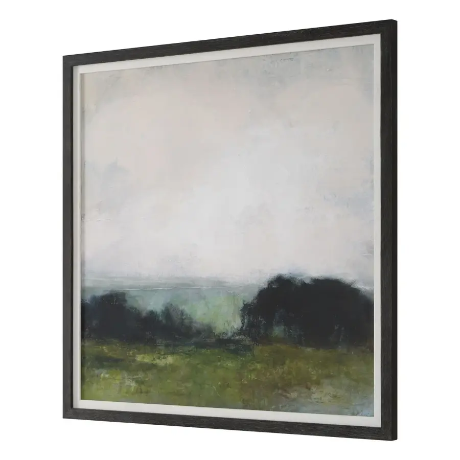 First View Framed Print in Black Wood
