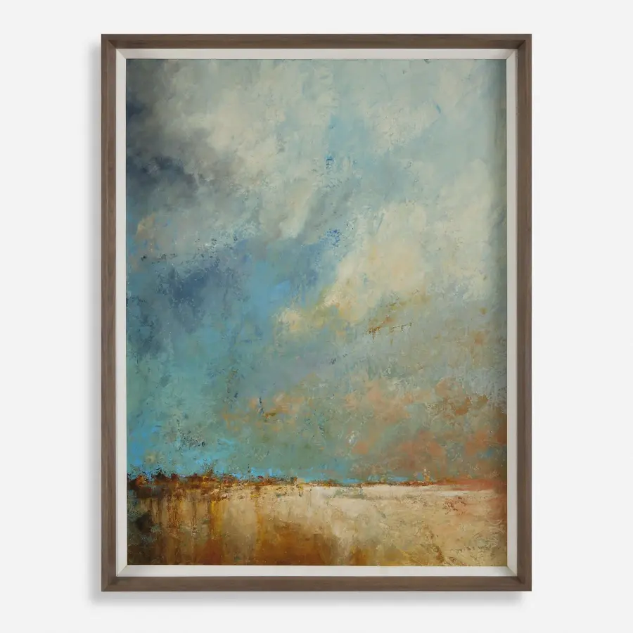 Vista Grande Framed Print in Briarsmoke/Dark Walnut