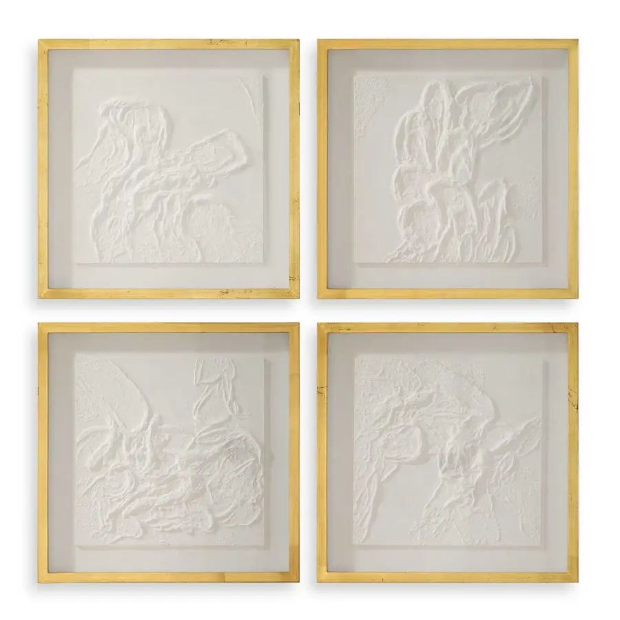 Fourfold Wall Art in Light Gold