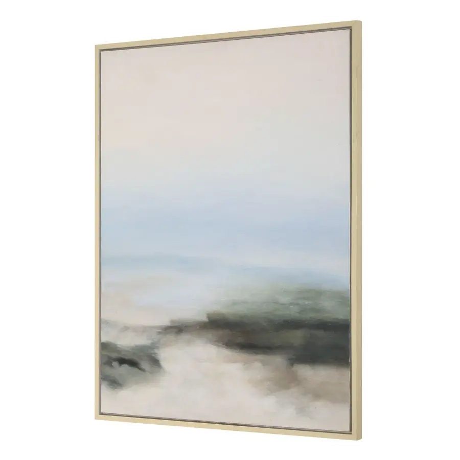 Crossing Paths Landscape Painting in White