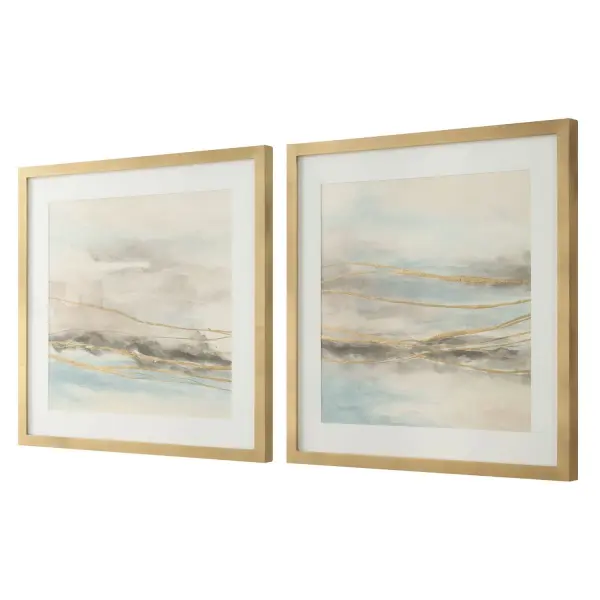 So Golden Landscape Prints, Set of 2 in Gold Frame