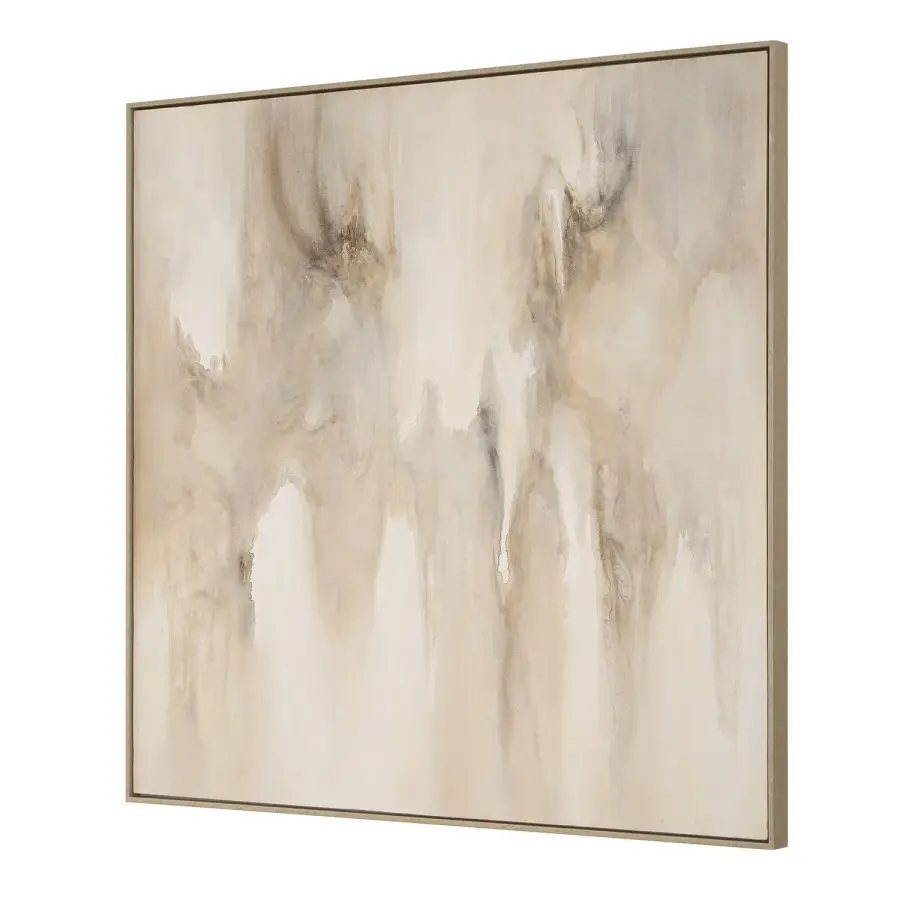 Embark Abstract Wall Art in Gray Washed Wood Frame