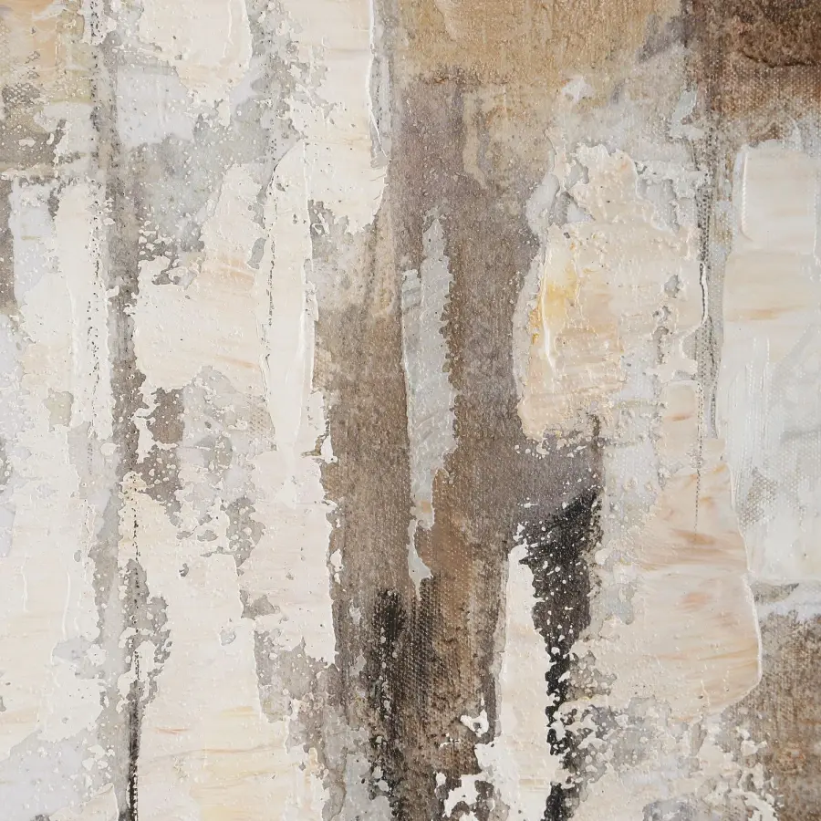 Time to Time Abstract Art in Gray Washed Wooden Frame