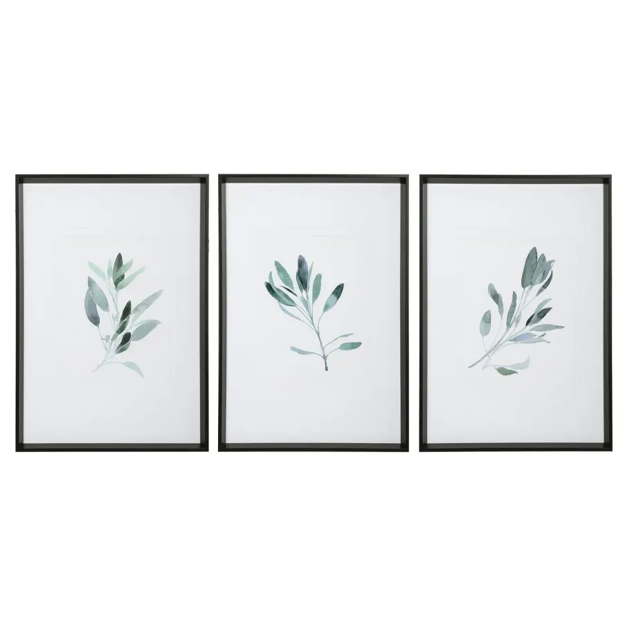 Simple Sage Wall Art in Black