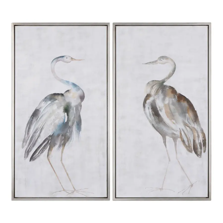 Summer Birds Hand Painted Canvas Wall Art