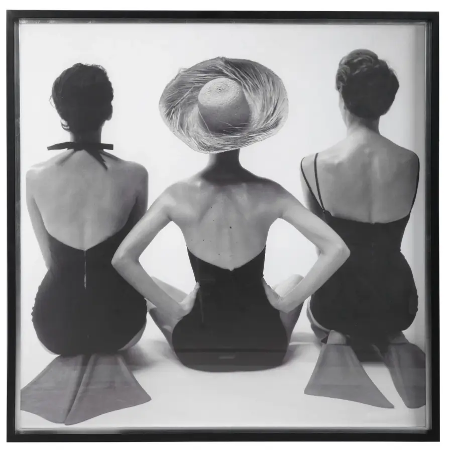 Ladies' Swimwear, 1959 Framed Wall Art in Matte Black