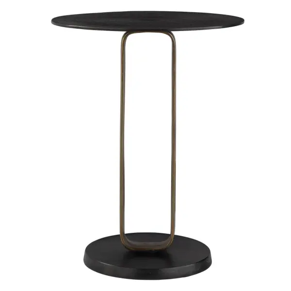 Formed By Casting Aluminum And Sporting A Brass Finished Body Accentuated By An Elegant Black Base And Top. Aperture Lives Up To Its Name By Suggesting Elements Of Both Openness And Depth. Collection: Aperture Finish: Brass Width: 17.30" Height: 23.00" Length: 17.30" Weight: 11.00 lb Material: Aluminum Country of Origin: India Safety Rating: Indoor Only