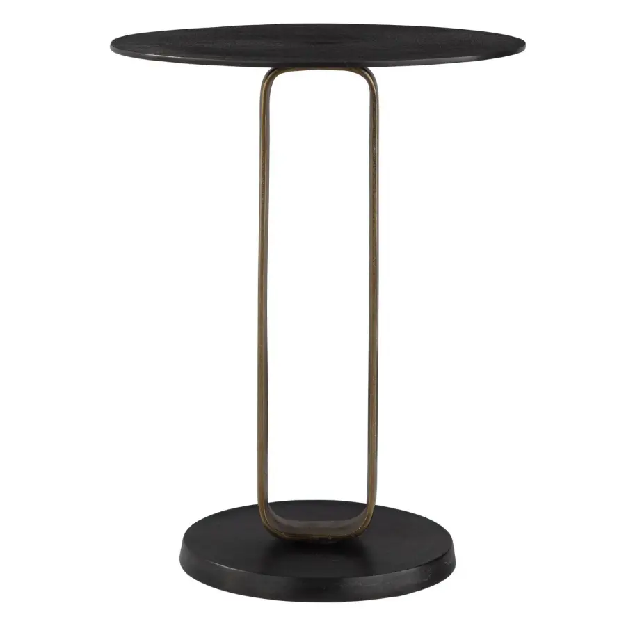 Aperture Accent Table in Brass