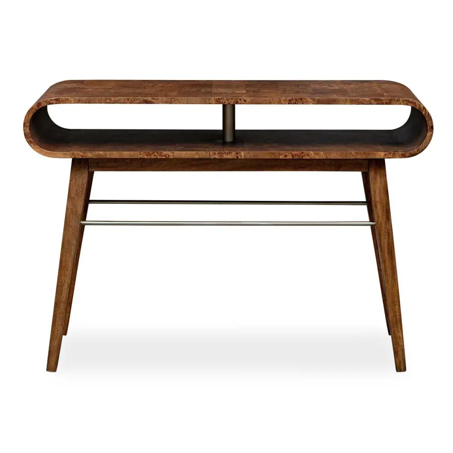 Ledger Console Table in Brass