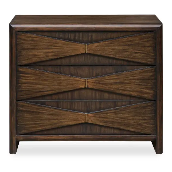 The Bowtie Chest Is A Stylish Piece Crafted From Acacia Wood And Veneer In A Deep Whisky Finish. It Features A Distinctive Bow-tie Design On The Drawer Fronts And Is Met With A Simple Plated Brass Detail In The Middle. With Clean Lines And A Minimalist Aesthetic, This Chest Is A Perfect Addition To Modern And Mid-century Inspired Interiors. Collection: Bowtie Designer: Matthew Williams Finish: Deep Whisky Width: 38.00" Height: 33.00" Length: 17.00" Weight: 157.30 lb Material: Mdf Veneer Acacia And Acacia Wood Country of Origin: Indonesia Safety Rating: Indoor Only