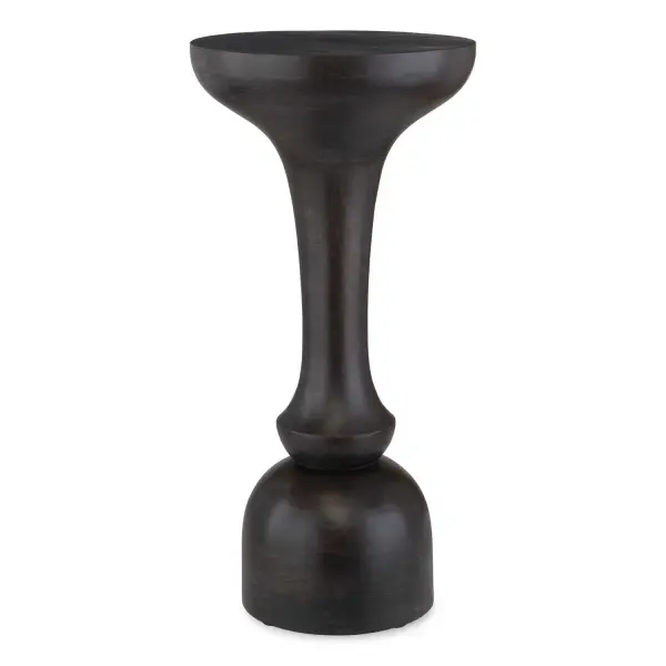 Crafted From Mango Wood, This Accent Table Boasts A Rich Black Finish And A Distinctive Hourglass Base With Flowing Curves. Its Chess-like Design Adds An Elegant Touch To The Piece, Making It A Standout Piece In Any Space. Collection: Gambit Finish: Black Width: 12.00" Height: 24.00" Length: 12.00" Weight: 15.10 lb Material: Mango Wood Country of Origin: India Safety Rating: Indoor Only
