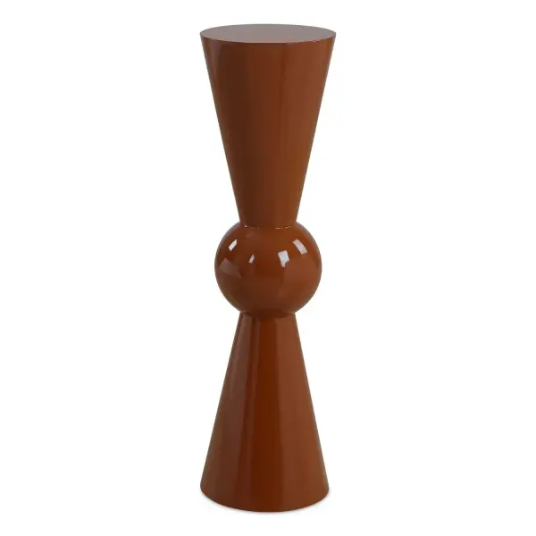 This Striking Drink Table Is Finished In A High-gloss Terracotta Finish, Adding A Bold Yet Earthy Accent To Any Space. Collection: Hepler Designer: David Frisch Finish: Terracotta Width: 7.00" Height: 25.00" Length: 7.00" Weight: 7.70 lb Material: Mdf Country of Origin: China Safety Rating: Indoor Only