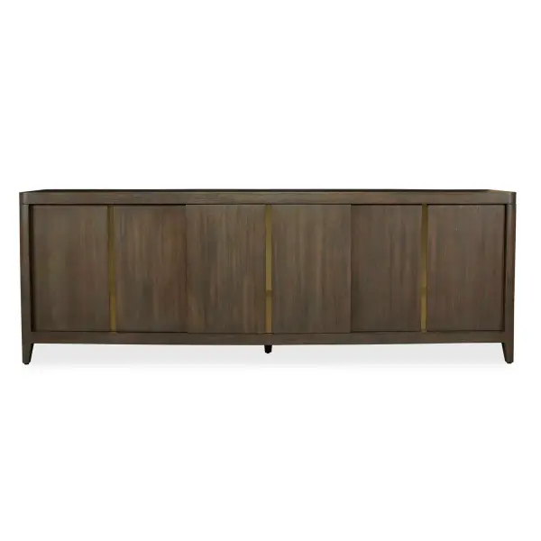 Handcrafted From Mindi Solids And Veneer In A Walnut Finish, This Console Cabinet Is A Beautifully Simple Yet Striking Piece That Will Effortlessly Elevate Any Space. The Sliding Doors Open To Reveal Ample Storage, Combining Style And Functionality. Collection: Botero Designer: Matthew Williams Finish: Walnut Width: 86.00" Height: 30.00" Length: 18.00" Weight: 128.00 lb Material: Mdf Veneer Mindi And Mindi Wood Country of Origin: Indonesia Safety Rating: Indoor Only