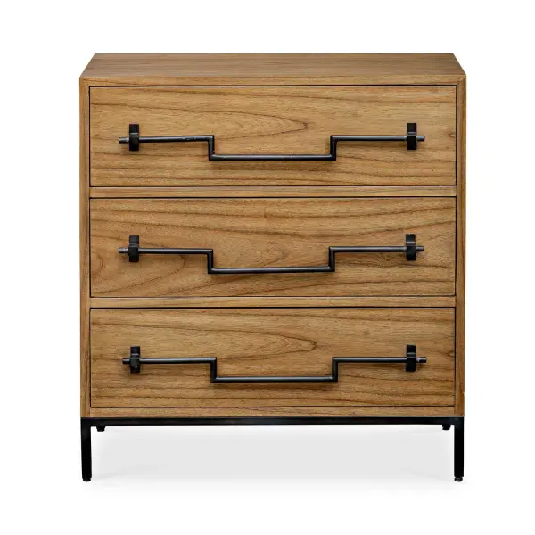 Constructed From Plantation-grown Mango Wood In A Natural Finish With Warm Highlights, Featuring Old Iron Drop Swing Bar Pulls, On An Industrial Iron Base. Collection: Jory Designer: Matthew Williams Finish: Natural Width: 30.00" Height: 32.50" Length: 15.00" Weight: 114.60 lb Material: Mdf Mindi Veneer With Javamix Wood Country of Origin: Indonesia Safety Rating: Indoor Only
