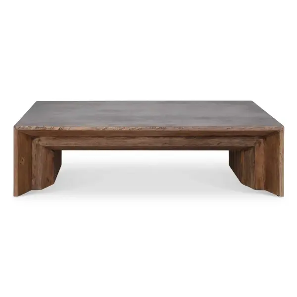 Catering To Masculine And Rustic Styles, This Coffee Table Features Natural Reclaimed Elm Wood Accented By A Gray Layered Concrete Surface. Solid Wood Will Continue To Move With Temperature And Humidity Changes, Which Can Result In Cracks And Uneven Surfaces, Adding To Its Authenticity And Character. Natural Concrete Will Showcase Variations In Texture And Finish. Collection: Vail Designer: Matthew Williams Finish: Natural Width: 60.00" Height: 16.00" Length: 40.00" Weight: 133.00 lb Material: Old Elm, Plywood Country of Origin: China Safety Rating: Indoor Only