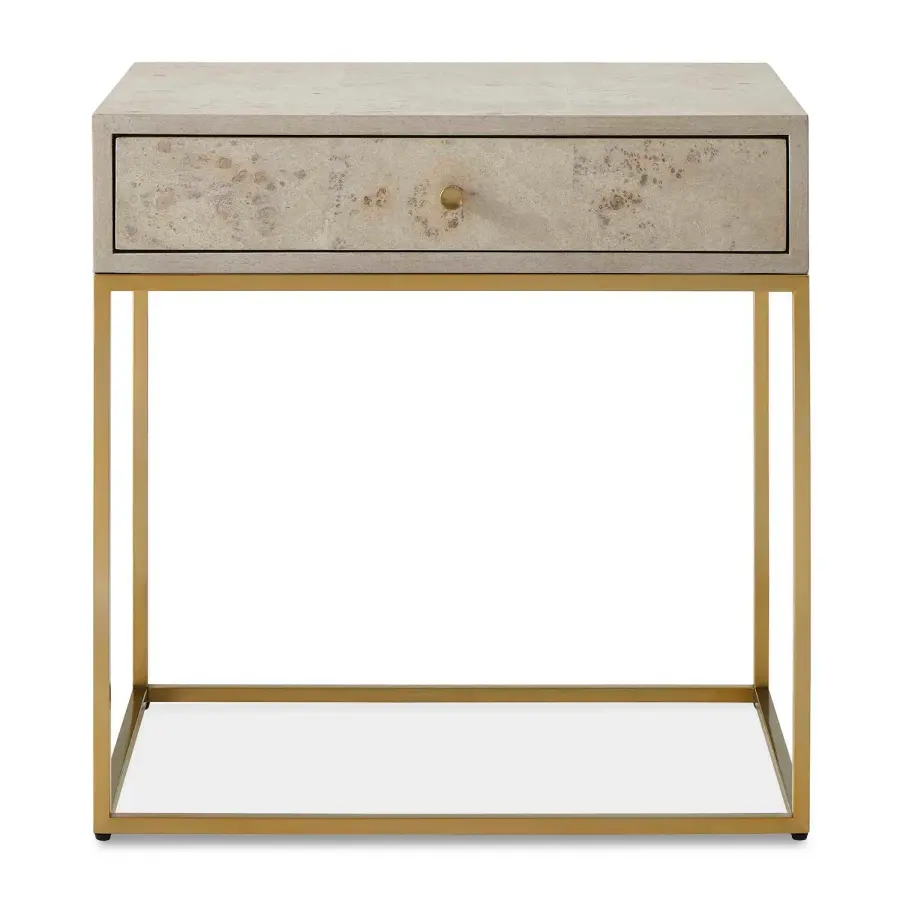 Pembrook Side Table in Brushed Brass