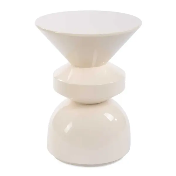 Sleek And Modern, The Lyford Accent Table Features A Smooth Construction With A High-gloss Lacquer Cream Finish. Collection: Lyford Designer: David Frisch Finish: Cream Width: 15.25" Height: 20.25" Length: 15.25" Weight: 13.30 lb Material: Mdf Country of Origin: China Safety Rating: Indoor Only