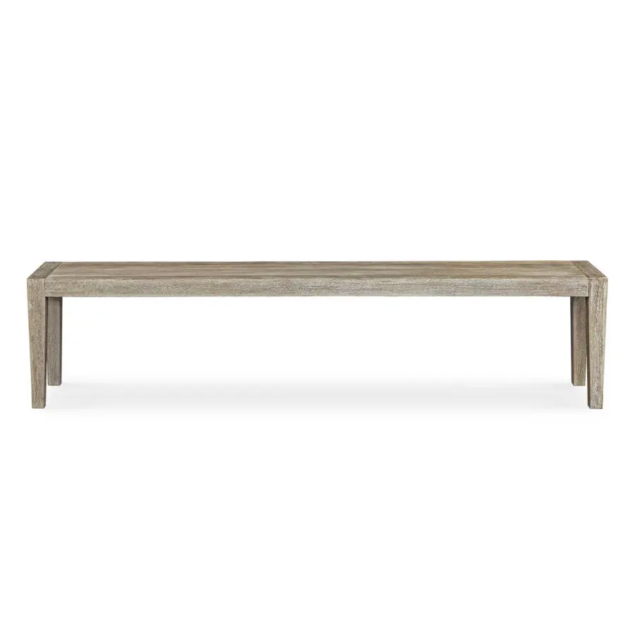 Kirkham Mahogany Wood Bench with Cerused Wheat Finish