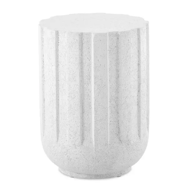 Add A Touch Of Texture And Modern Flair With This White Glass Reinforced Concrete Accent Table. Suitable For Both Indoor And Outdoor Use. Collection: Jane Finish: White Width: 16.00" Height: 22.00" Length: 16.00" Weight: 59.52 lb Material: Cast Gfrc Concrete Country of Origin: Vietnam Safety Rating: Indoor/Outdoor