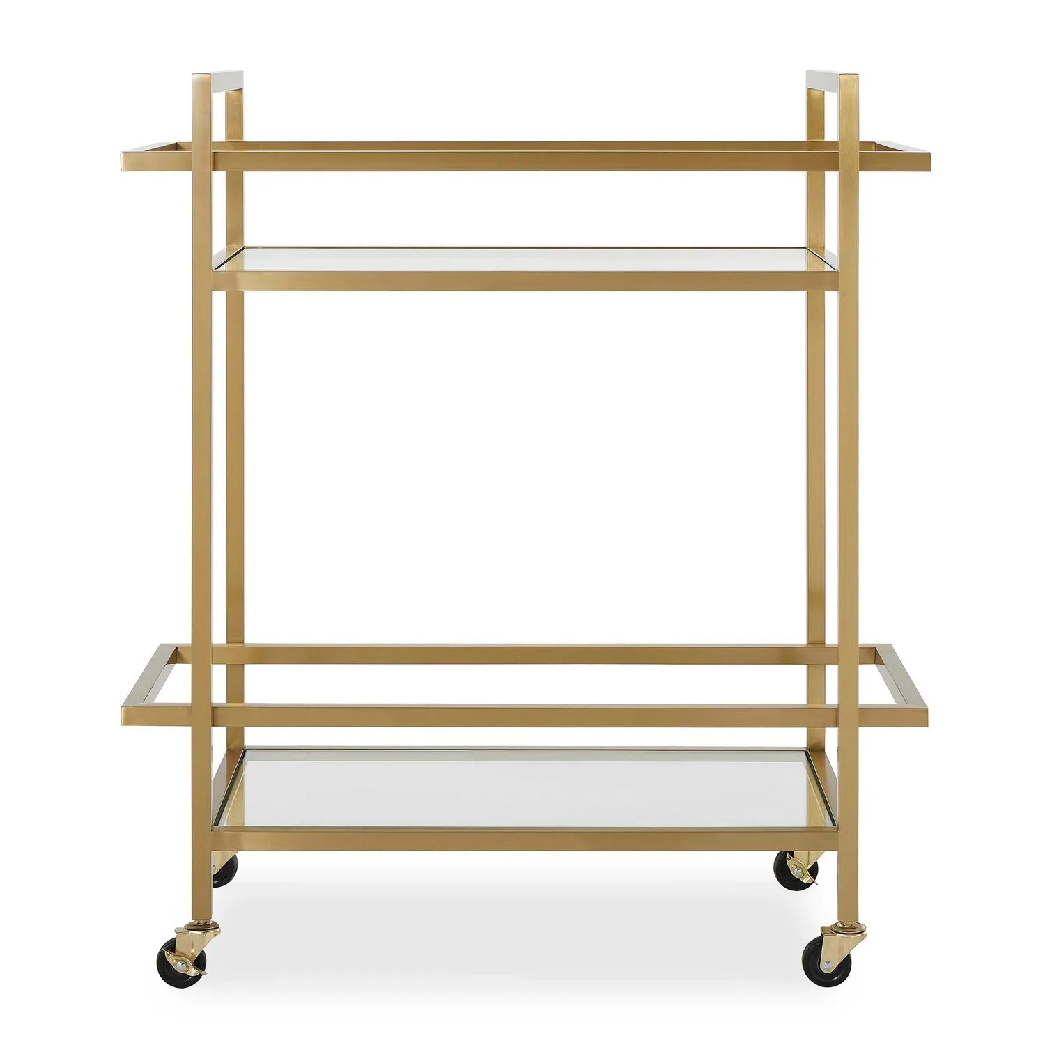 Erena Bar Cart in Brass