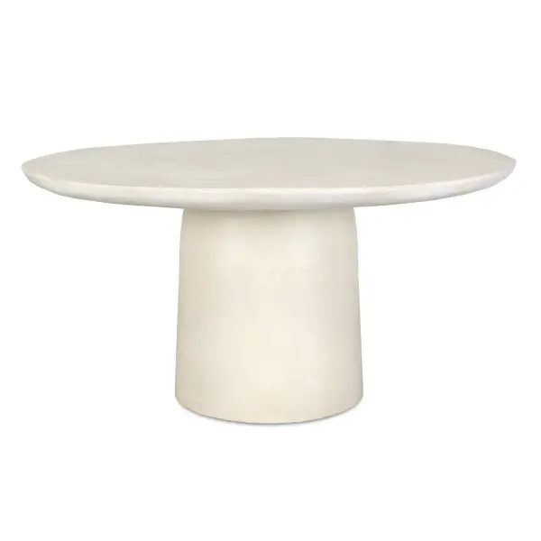 Crafted From Weather-resistant Cast Aluminum And Finished In A Warm White, This Dining Table Is A Statement Piece That Seamlessly Blends Form And Function. Suitable For Both Indoor And Outdoor Use. Collection: Madrone Finish: Warm White Width: 60.00" Height: 30.00" Length: 60.00" Weight: 176.40 lb Material: Aluminium Country of Origin: India Safety Rating: Indoor/Outdoor