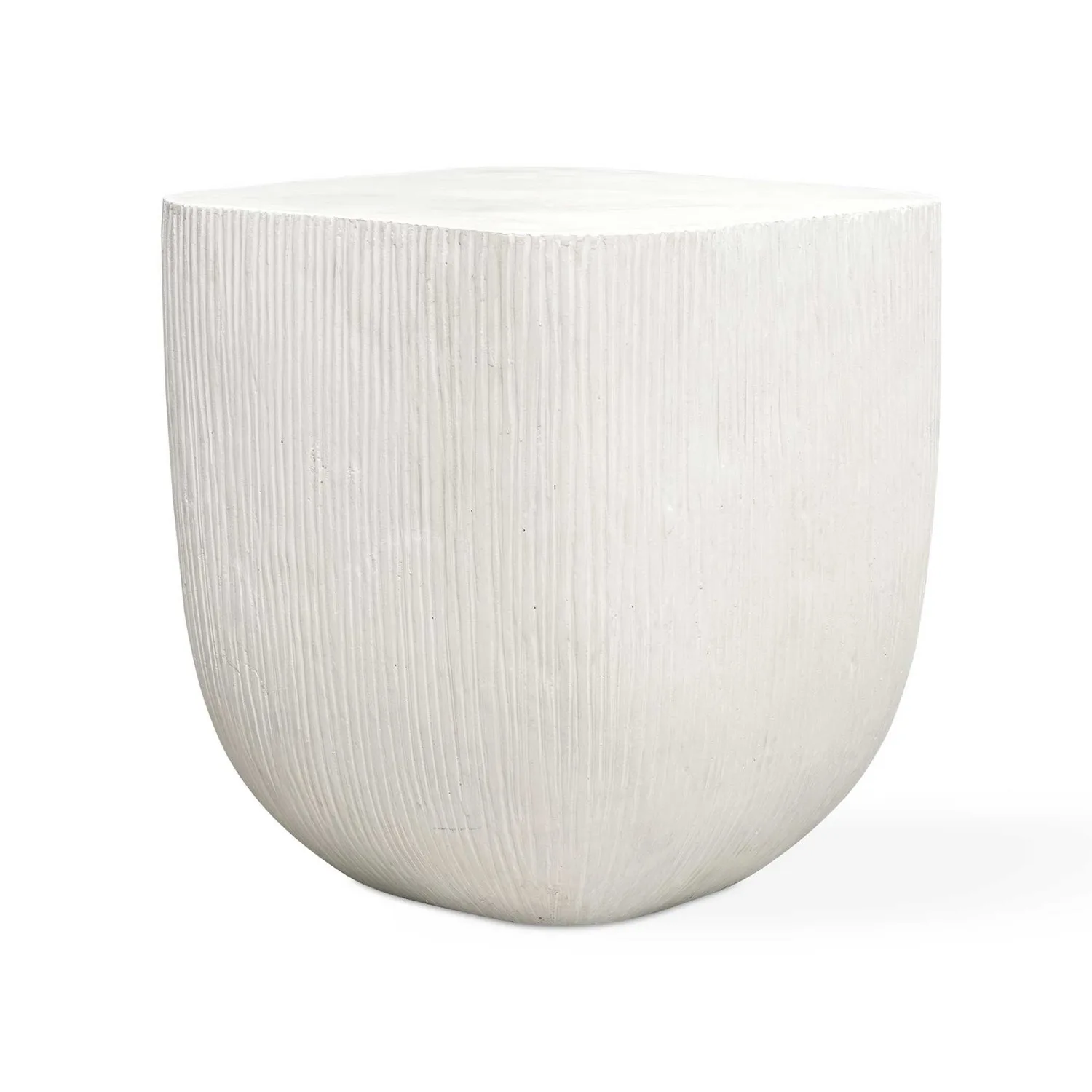 Alma Side Table in Warm Limestone