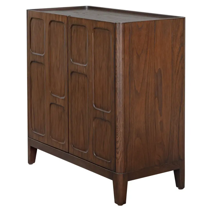 On The Block Two-Door Cabinet in Dark Walnut