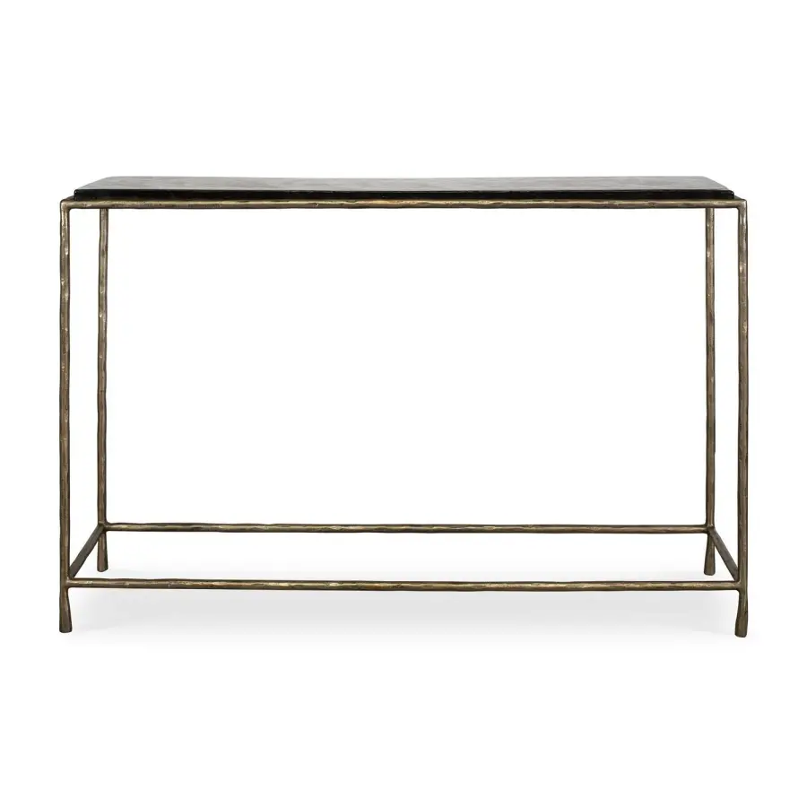 Ovard Console Table in Brass Antique Cast