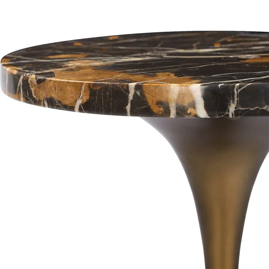 Karnes Drink Table in Tapered Bronze