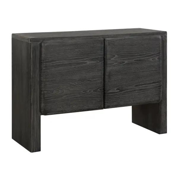 Expertly Crafted From Elm Wood And Elm Wood Veneer, This Two-door Cabinet Features A Rich, Dark Stain That Beautifully Enhances Its Natural Grain, Culminating In A Seamlessly Sleek Profile. Collection: Bierk Designer: Renee Wightman Finish: Natural Grain Width: 43.63" Height: 32.15" Length: 17.25" Weight: 72.60 lb Material: Elm,Elm Veneer, Plywood Country of Origin: China Safety Rating: Indoor Only