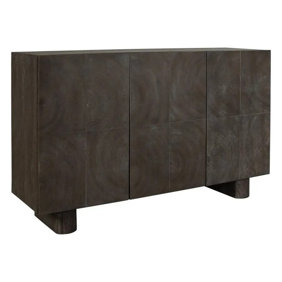 Phineas Three-Door Cabinet in Walnut