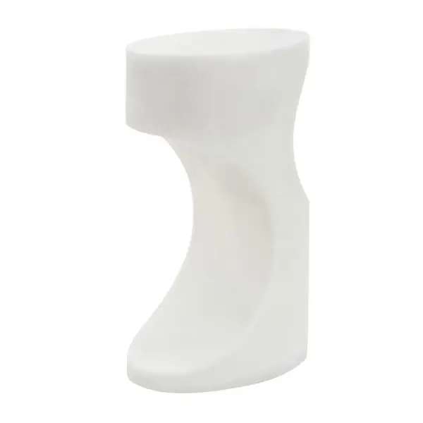 The Stevie Accent Table Is Crafted Entirely From White Stone Composite And Features A Unique, Sculptural Form. Suitable For Both Indoor And Outdoor Use. Collection: Stevie Designer: David Frisch Finish: White Stone Width: 14.00" Height: 23.50" Length: 9.50" Weight: 16.00 lb Material: White Rice Stone Resin Country of Origin: China Safety Rating: Indoor/Outdoor