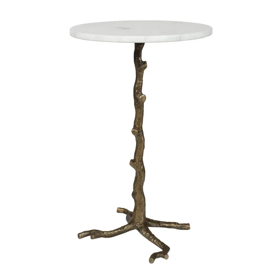 Calais Accent Table in Antique Brass