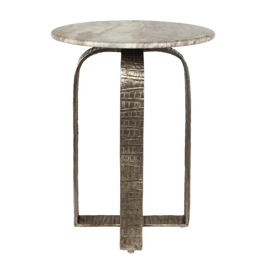 Warner Side Table in Antiqued Champagne