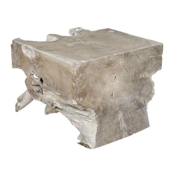 The Deguara Coffee Table Is Masterfully Carved From A Single, Massive Root Of Natural Teak Wood. The Piece Features A Light, Bleached Finish That Softens The Wood's Rugged Texture While Highlighting Its Intricate Grain Patterns And Organic Hollows. Each Will Vary In Size And Shape Due To Being Uniquely Handcrafted. Use As A Standalone Piece Or Bunch Together For A Unique Look. Solid Wood Will Continue To Move With Temperature And Humidity Changes, Which Can Result In Small Cracks And Uneven Surfaces, Adding To Its Authenticity And Character. Suitable For Both Indoor And Outdoor Use. Collection: Deguara Finish: Natural Width: 22.00" Height: 18.00" Length: 22.00" Weight: 170.00 lb Material: TEAK WOOD Country of Origin: Indonesia Safety Rating: Indoor/Outdoor