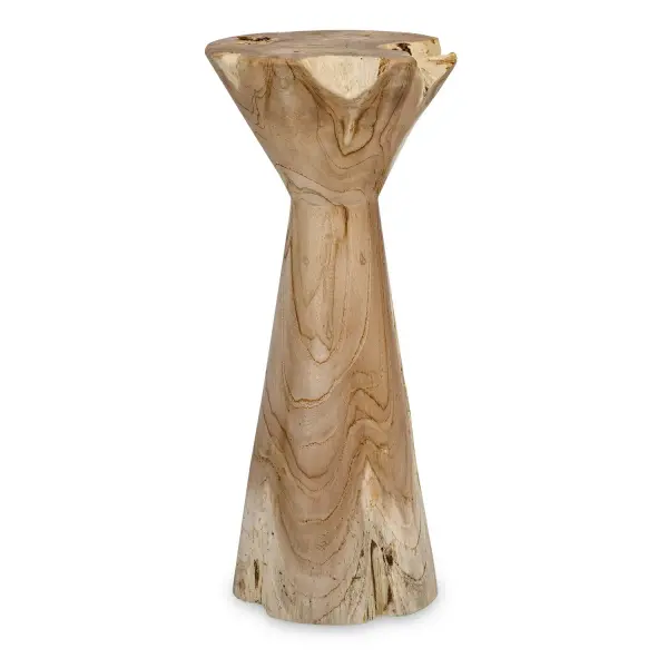 The Coastwood Drink Table Is Carved From A Solid Piece Of Natural Teak Root Giving Each A Piece A Special Unique Shape With Natural Pits And Variation. The Elegant Silhouette Is Perfected In Natural Bleached Finish Showing Of The Unique Grain And Depth Of The Natural Wood. Solid Wood Will Continue To Move With Temperature And Humidity Changes, Which Can Result In Small Cracks And Uneven Surfaces, Adding To Its Authenticity And Character. Suitable For Both Indoor And Outdoor Use. Collection: Coastwood Finish: Natural Teak Width: 10.00" Height: 22.25" Length: 10.00" Weight: 13.11 lb Material: TEAK WOOD Country of Origin: Indonesia Safety Rating: Indoor/Outdoor