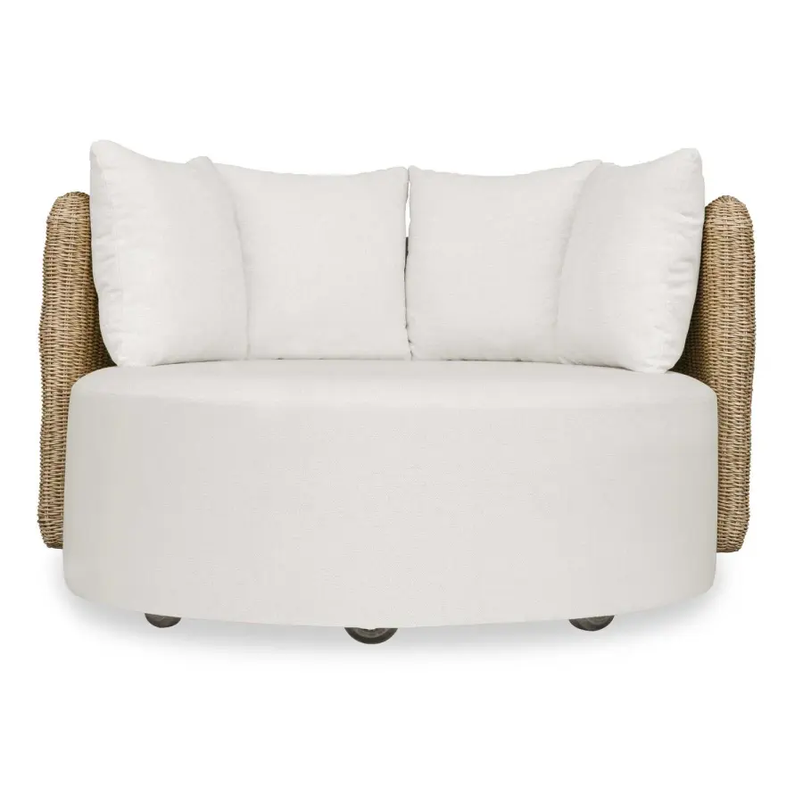 Sunset Outdoor Swivel Day Bed in Light Gray