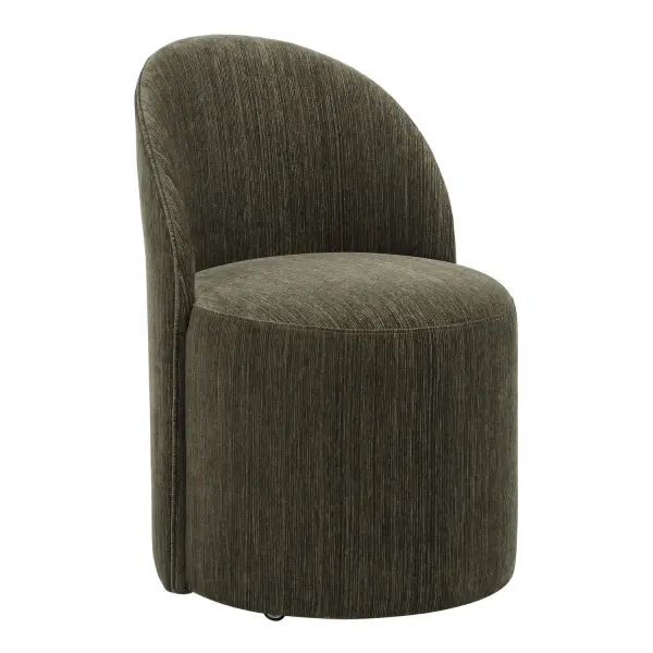 Inspired From Classic Vanity Seating But Proportioned For Dining, The Roll With It Chair Features Rolling Casters For Ease Of Use. Its Smooth Lines Are Fully Upholstered In A Rich Textured Chenille In Herb. Collection: Roll With It Finish: Textured Chenille In Herb Width: 21.50" Height: 32.00" Length: 23.25" Weight: 22.10 lb Material: FABRIC,FOAM,PLYWOOD Country of Origin: China Safety Rating: Indoor Only