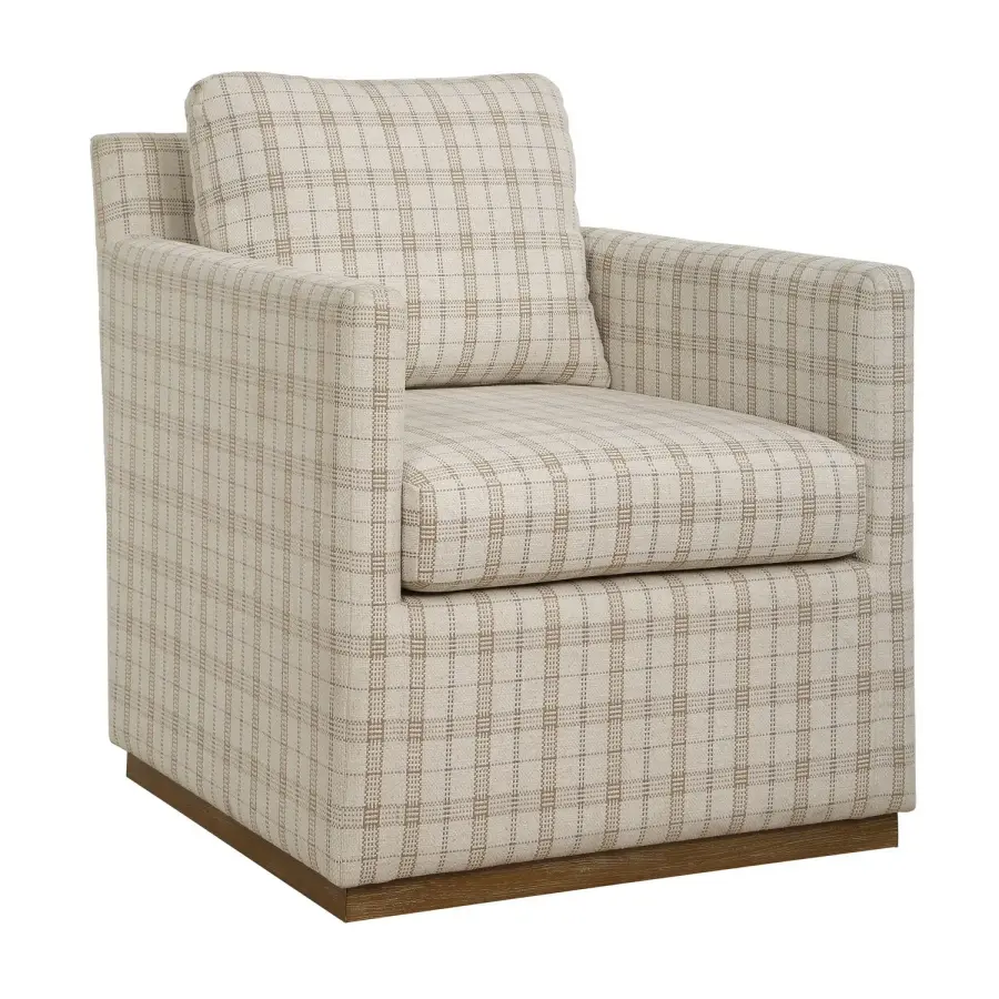 Basie Swivel Chair in Natural Oak